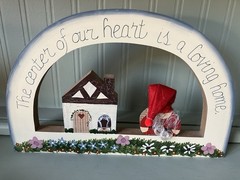 Hand Painted Wooden Home Sign Interchangeable Holidays Grannycore Decor