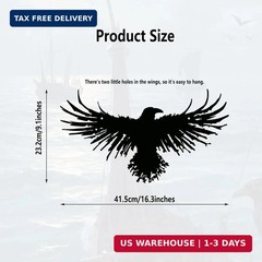 Metal Viking Raven Wall Art Norse Mythology Crow Wall Decor with Gothic Metal Wa