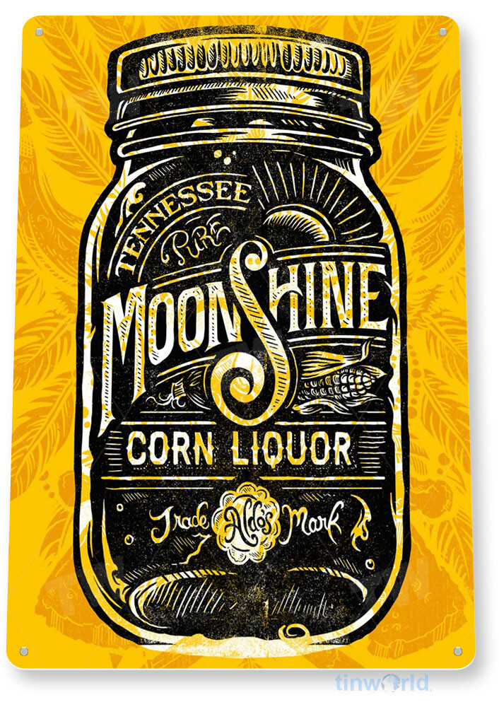 TIN SIGN Tennessee Moonshine Liquor Whisky Bar Distiller A175