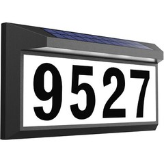 Solar Address Sign Lighted Address Plaque Outdoor Waterproof Illuminated Addr…