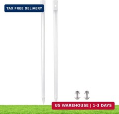 Kichwit 14″ Long Metal Yard Stakes, Aluminum Alloy, for Lightweight Yard Signs O