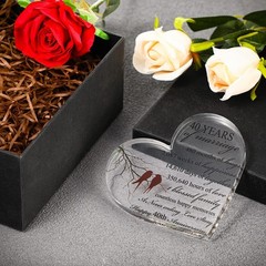 40th Wedding Anniversary Gift Heart Shaped Marriage Keepsake Anniversary