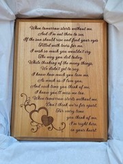 Kate Posh Memorial Condolence Gift -Boxed Bereavement Remembrance Wooden Plaque