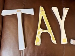 White wooden Press Board Letters Wall Art 10″ TAYLOR Swift bedroom Dorm Tween