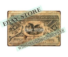 American Metallic Cartridge Long Special Target sportsman cabin metal tin sign