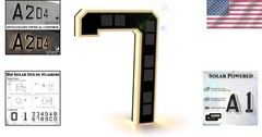 ISUNMEA 9 Inch Solar Lighted House Numbers for Outside, Light Up 9IN, 7-Black