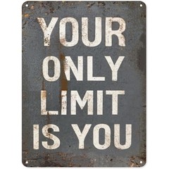 Metal Gym Sign Your Solely Limit Is You Fitness Motivation Wall Art
