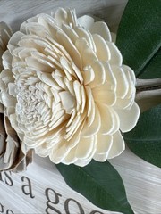 Wooden Today Is A Good Day For A Good Day Decor Sign w Artificial Flowers 11×18″
