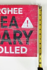 Grand Targhee Ski Area Boundary Not Patrolled Pine Wood Sign 20″x10″ USA