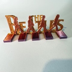 The Beatles 3D Printed Abbey Road Sign Metallic Gold Copper Desk Decor 6 Inch