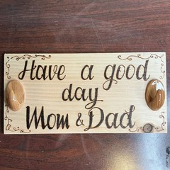 Lot of 5 Wooden Family Plaque Signs Words & Quotes Dad/Grandpa/Mom & Dad