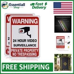 2-Pack Private Property No Trespassing Sign – UV Printed Aluminum, 10×7 in