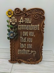 Vintage Christian Wall Plaque Love One Another John 13 : 34 Multi Products