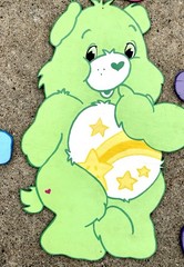 Vintage Set of 5 Handmade Care Bears Wood Cutouts Wall Decor Each 22” X 13”