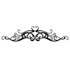 Traditional Black Metal Scroll Wall Art Rustic Iron Medallion Accent Pair Large