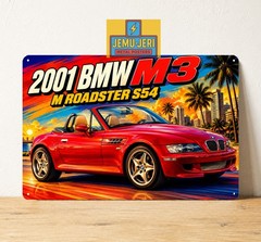 Bmw Z3 M Roadster 2001 Car Metal Tin Sign Poster 20x30cm