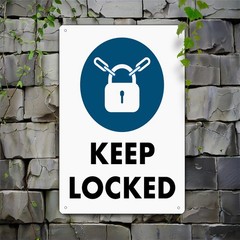 2D Flat Metal Iron Plaque 20.32×30.48cm Wall Art Lock Key