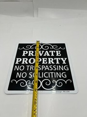 4 Packs of 2 Dxsign Private Property No Trespassing Sign RE-208 Approx. 9″ x 9″