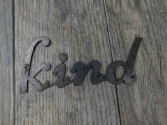 KIND Metal Wall Art Word Quote Sign Decor, Steel RUSTIC Crafts supplies NEW, DIY
