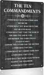 The Ten Commandments Thou Shalt Have No Other Gods before Me Metal Hanging Sign