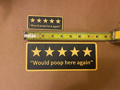 Would Poop Here Again 5 Stars Funny Bathroom Sign Home Wall Decor Print Plaque