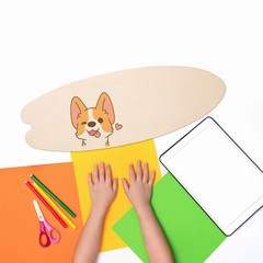 Beige Blank Wood Surfboard Hanging Sign with Smooth Edges for Indoor Wall Crafts