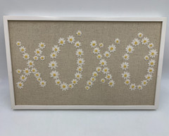 Pottery Barn Love XOXO Floral Wooden Sign 12″x20″ #8982
