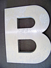 Vintage Large Cast Aluminum Sign Letter B 14 3/4″ tall X 11 1/2 wide 4 lb. 7 oz.