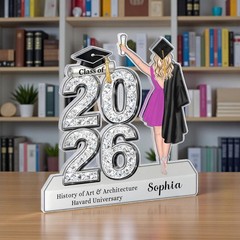 Personalized Graduation Acrylic Plaque Class of 2026 Custom College Keepsake Gif