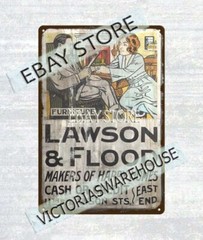 Lawson Flood furnitures metal tin sign poster advertising memorabilia wall art