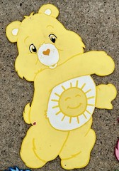 Vintage Set of 5 Handmade Care Bears Wood Cutouts Wall Decor Each 22” X 13”