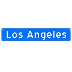 Los Angeles CA Metal Highway Sign US Made California Man Cave Bar Pub Wall Decor