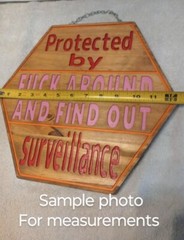 CNC Carved Wood Sign. – FAFO – Red Paint