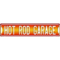 Hot Rod Garage 3″x12″ metal street sign plaque Home Door Garage Wall Decor