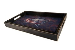 Distressed Tray w Team Color – H0760 – Columbus Blue Jackets – MDF Wood