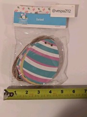 Easter Egg Garland Pastel Striped Eggs Banner Bullseye Spring