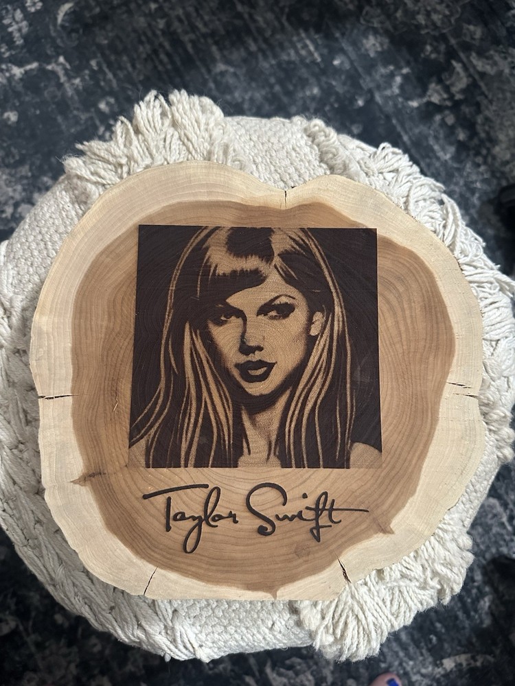 Taylor Swift Handmade Laser Burn Art Red Cedar Wood Slice Wall Art Plaque 2024