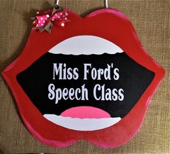 Personalized Speech TEACHER SIGN Wall Art Door Plaque Hanger School Classroom