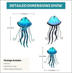 Nautical Metal Jellyfish Wall Art – Lightweight and Unique Decor for All Seasons