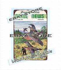 1966 dove birds hunting Pennsylvania hunting wildlife sportsman tin sign