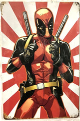 TIN SIGN 8×12 new DeadPool superhero funny swords movie tv Marvel comics C36