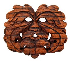 Greenman Wall Plaque Small Oak King Green Man Pagan Decor Nature Garden