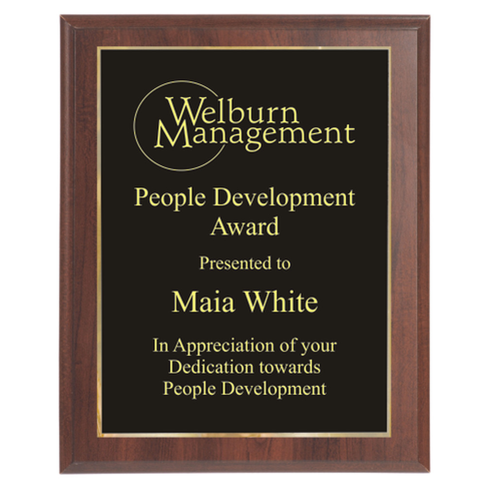 Wood Plaque Award Engraved, 10.5X13 Retirement Plaque, Graduation Award, Trophy