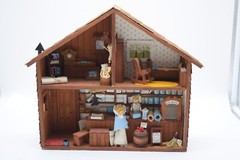 3D General Store Post Office Wooden Shelf Wall Art Home Decor Diorama Dollhouse