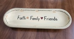 Faith Family Friends Wood Sign Plaque Wall Hanging