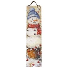 CWI BLUE HAT SNOWMAN PORCH SIGN -5.5”X23”H
