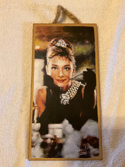 Audrey Hepburn Wood Sign by Haiyan 5” x 10” Made in America
