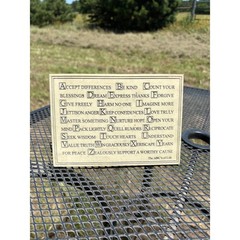 House Parts Inc The ABCs of Life Desk Plaque J Stewart 2005 Inspirational Sign