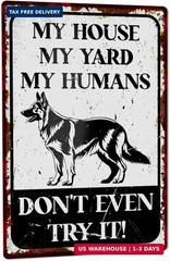 Beware of Dog Signs for Fence, Private Property No Trespassing Warnings for Yard