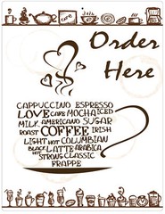 Flag Emotes Coffee Sign Aluminum 12×9 Latte Mocha Espresso Order Here